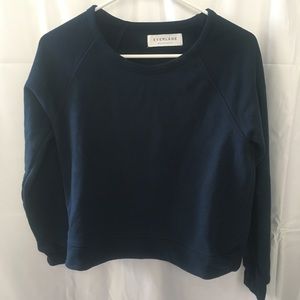 Everlane Sz S women’s cropped blue sweatshirt